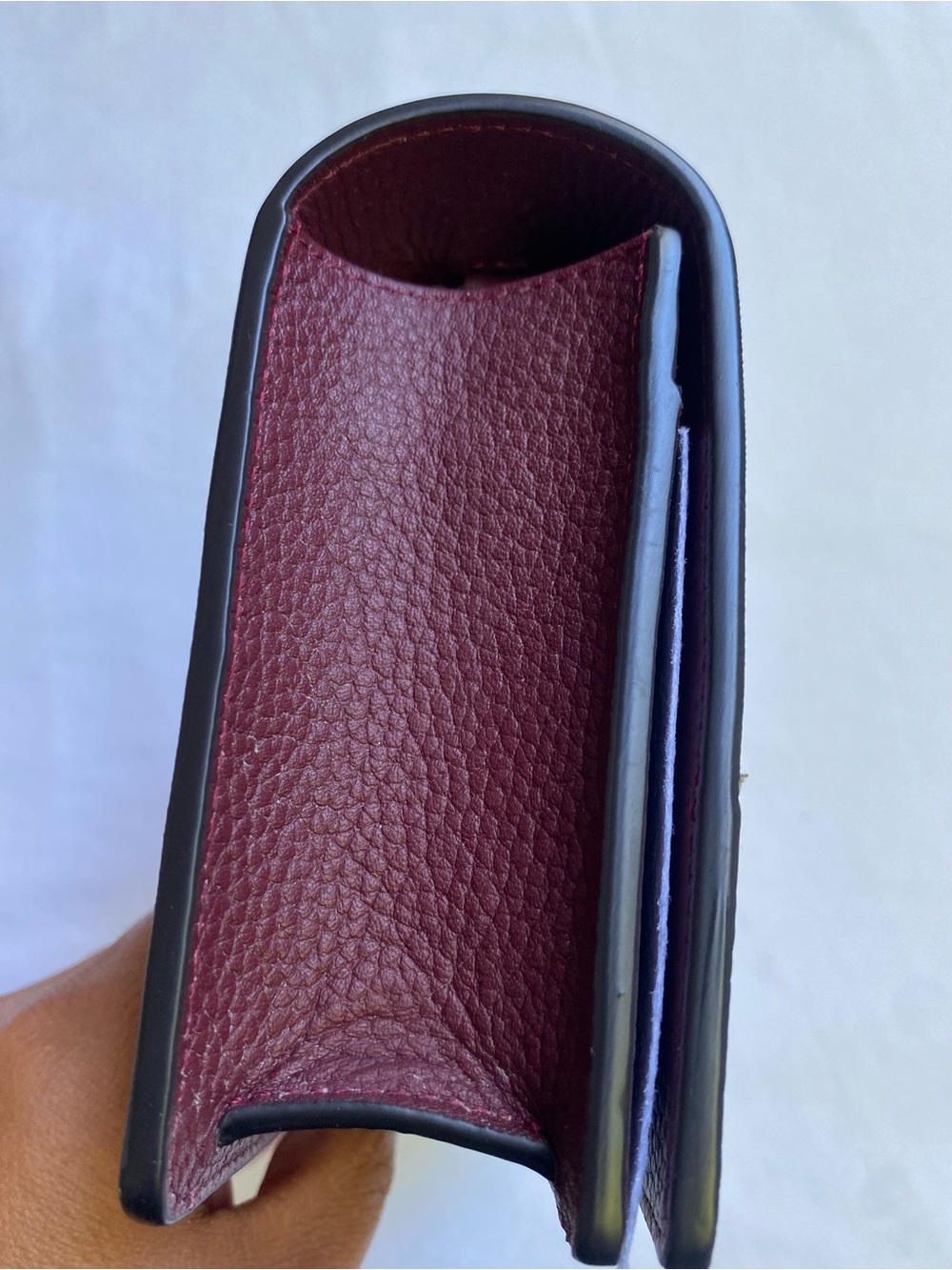 Brown & Burgundy Chain crossbody clutch bag - NOT REAL DESIGNER - Picture 4 of 7